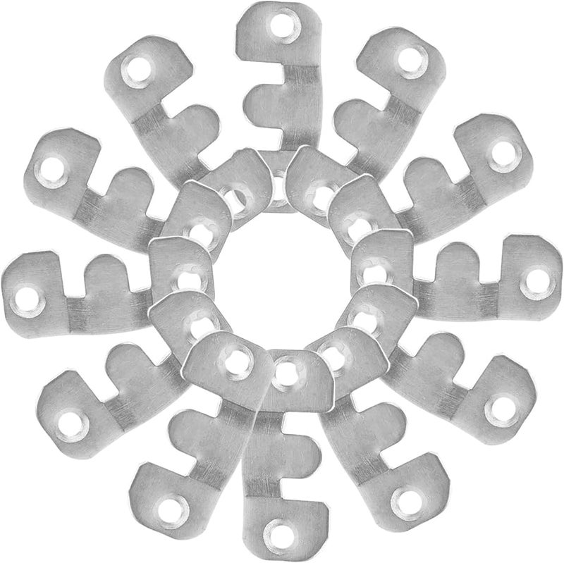 Artibetter 16 Pairs Heavy Duty Mirror Buckle Picture Hangers Wall Clips for Keyhole Bracket - Image 1